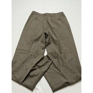 Men's Zenella Green Lana Wool Italy Designer Dress Pants Size 35